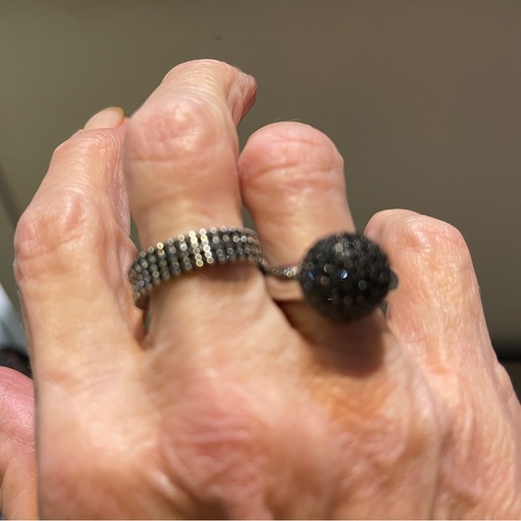 Milor Black Spinel Sterling Large Ring - Picture 9 of 9